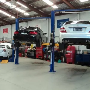 Vehicle Lift for Under body Inspection in Progress